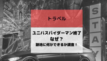 ユニバスパイダーマン終了はなぜ？跡地に何ができるか調査！